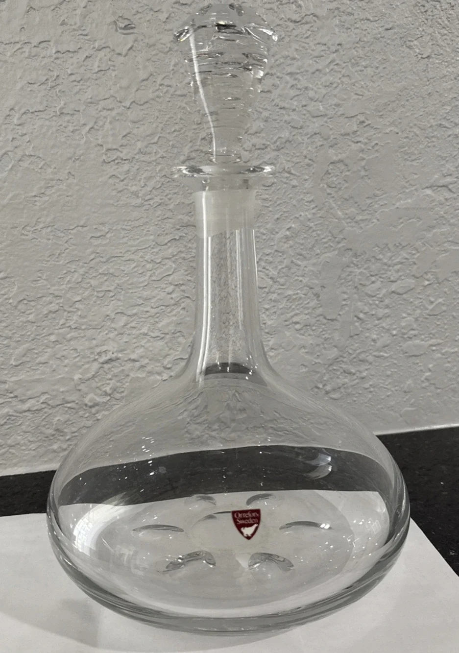 Orrefors Of Sweden Ships Decanter NL 4200- 73 Engraved Designed By Nils Landberg